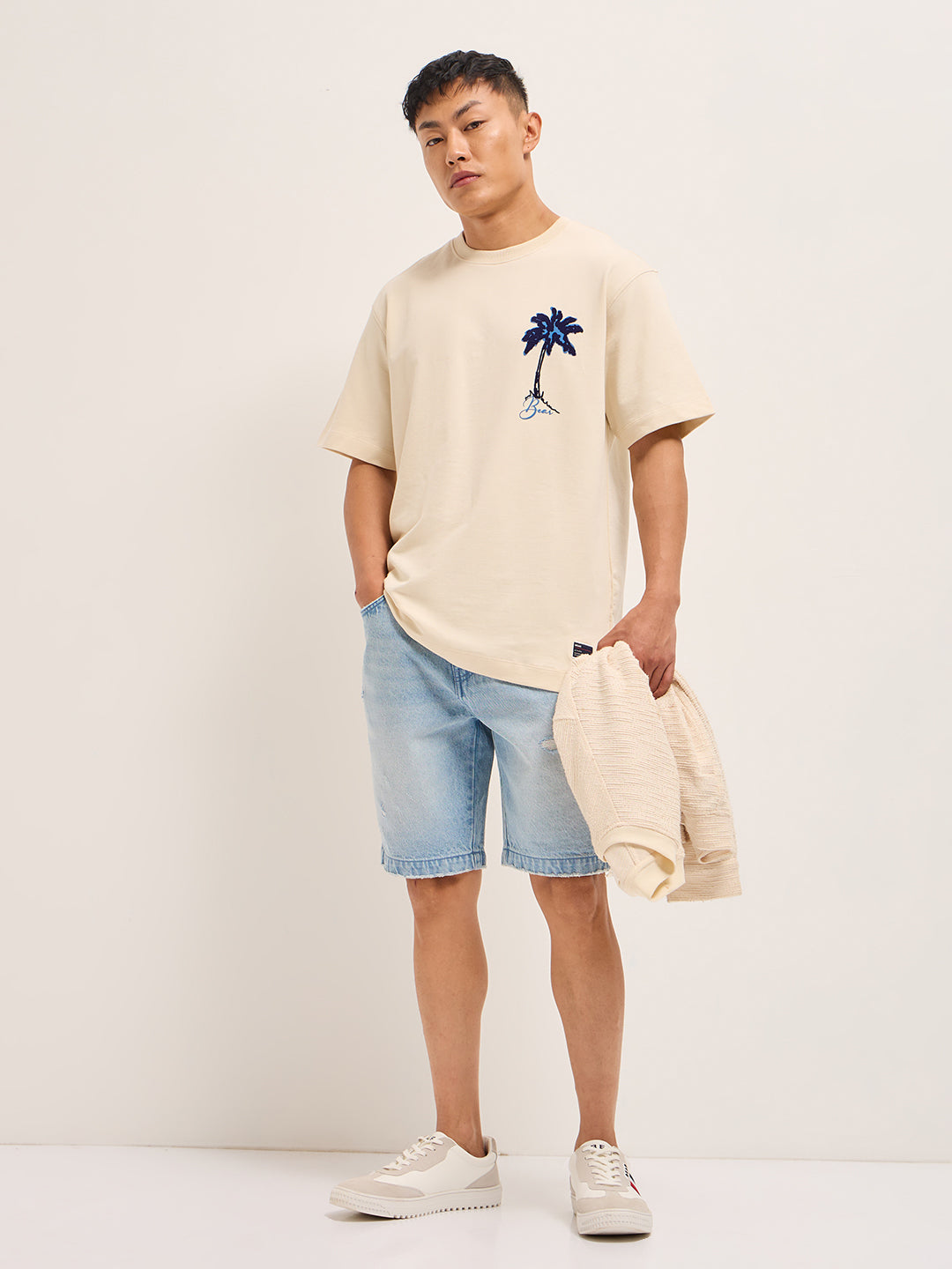 Men's Pure Cotton Graphic Printed OversizeTee TSH-TREE-CR