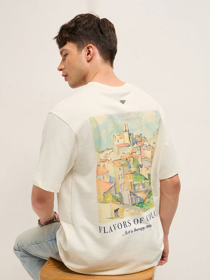 Men Graphic Printed Crew Neck Pure Cotton Oversize Tshirt TSH-URAL-CR