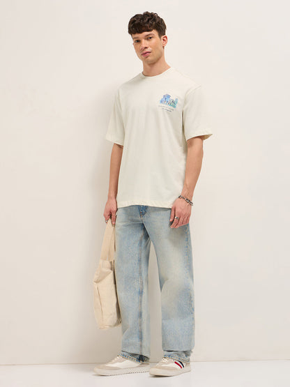 Men Graphic Printed Crew Neck Pure Cotton Oversize Tshirt TSH-URAL-CR