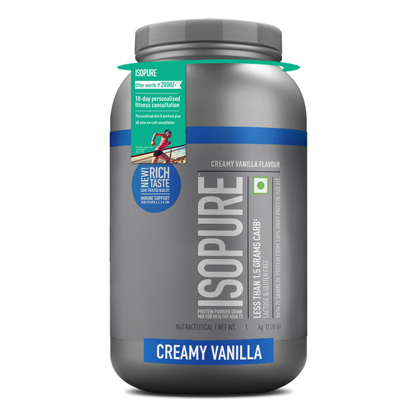 Isopure Whey Protein Isolate Powder with Vitamins for Immune Support |Creamy Vanilla |