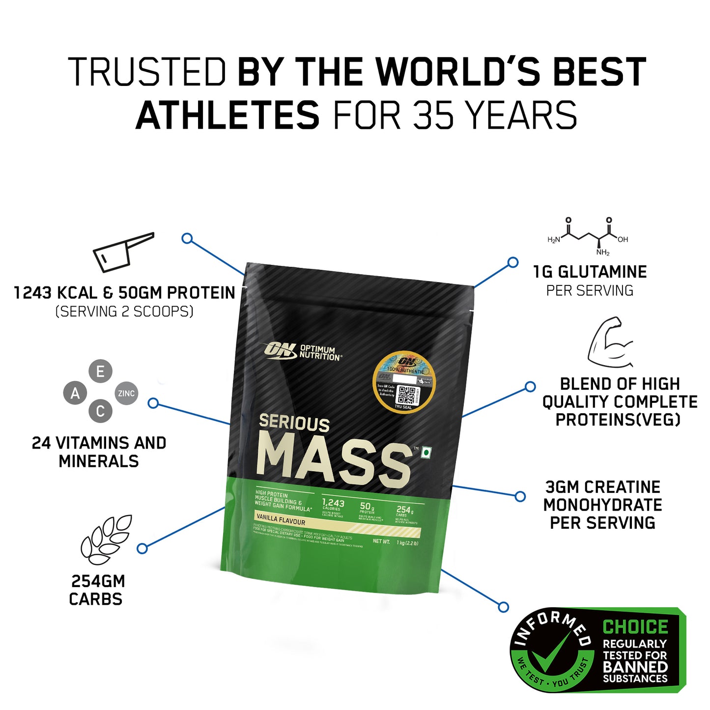 Serious Mass - Vanilla | OPTIMUM NUTRITION at Broadway