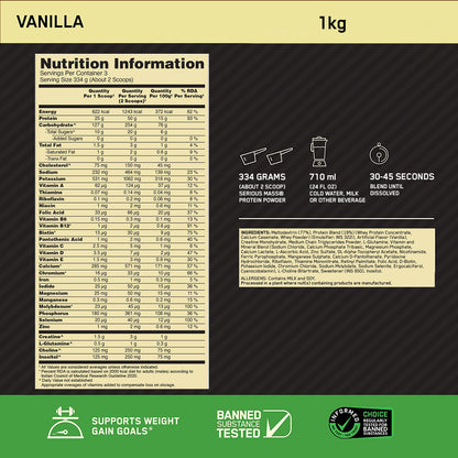 Serious Mass - Vanilla | OPTIMUM NUTRITION at Broadway