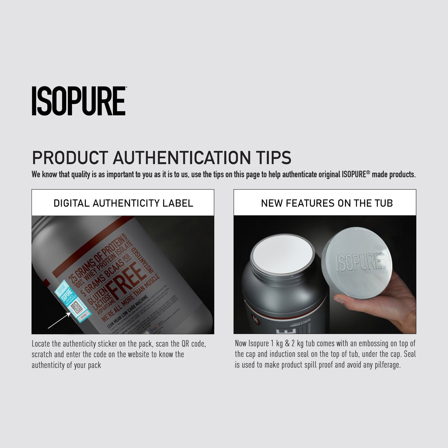 Isopure Whey Protein Isolate Powder with Vitamins for Immune Support - 2 kg (Cookies & Cream) | ISOPURE at Broadway