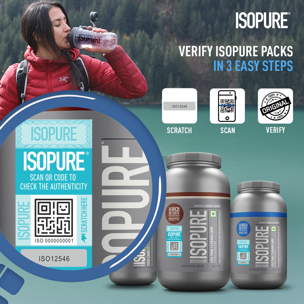 Isopure Whey Protein Isolate Powder with Vitamins for Immune Support - 2 kg (Cookies & Cream) | ISOPURE at Broadway