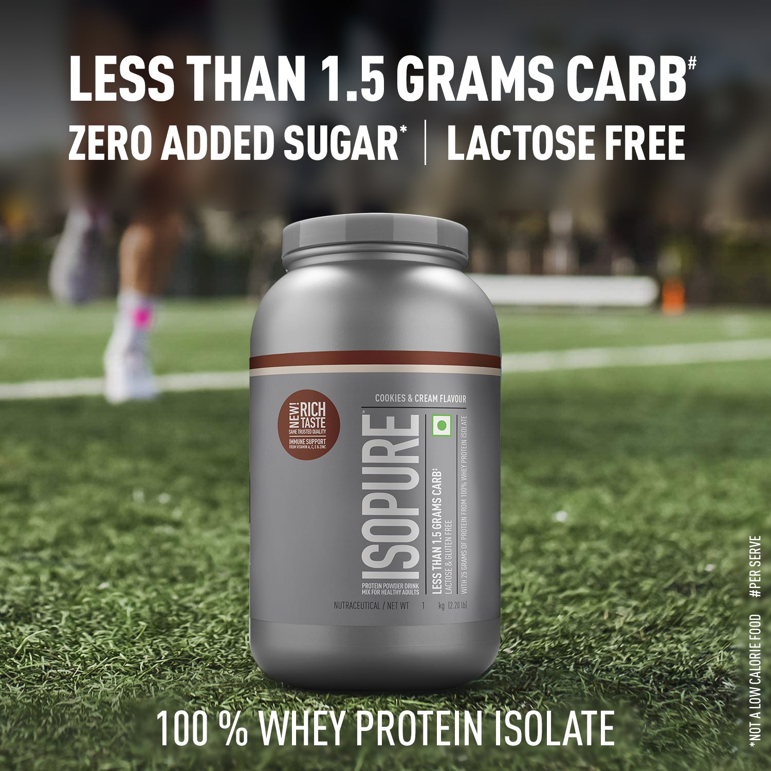 Isopure Whey Protein Isolate Powder with Vitamins for Immune Support - 2 kg (Cookies & Cream) | ISOPURE at Broadway