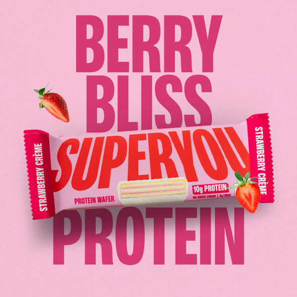 SuperYou Strawberry Protein Wafer Bars (Pack of 10)