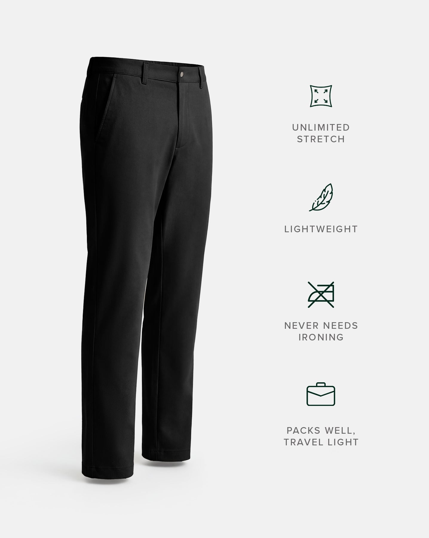 The 4 Way Stretch Pant Vesper Black