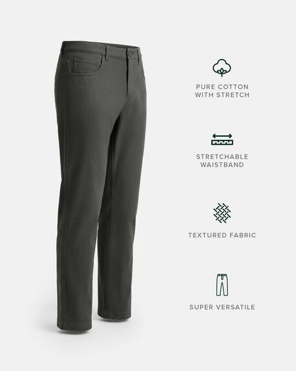 The 5 Pocket Dobby Pant Granite