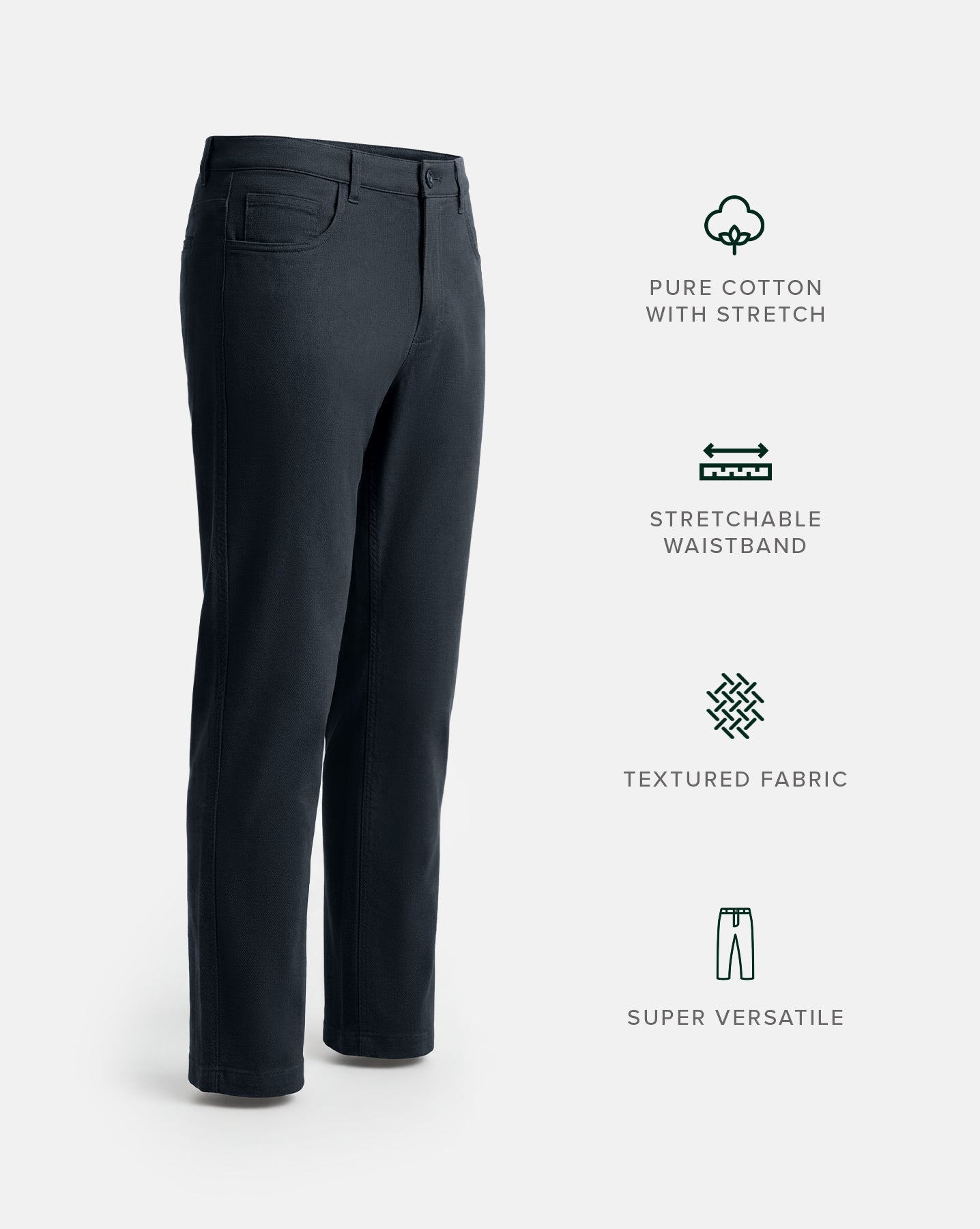The 5 Pocket Dobby Pant Navy