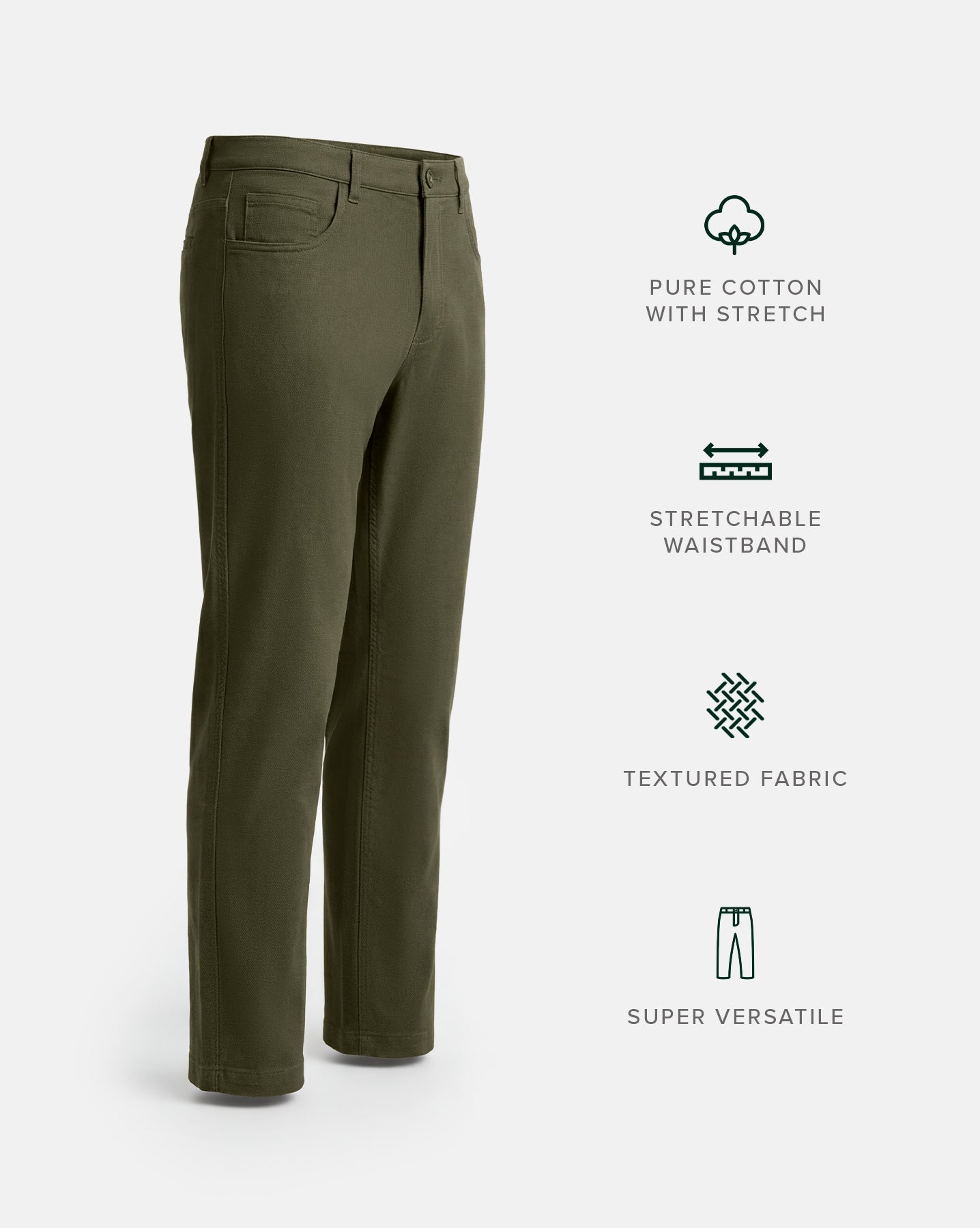 The 5 Pocket Dobby Pant Thyme