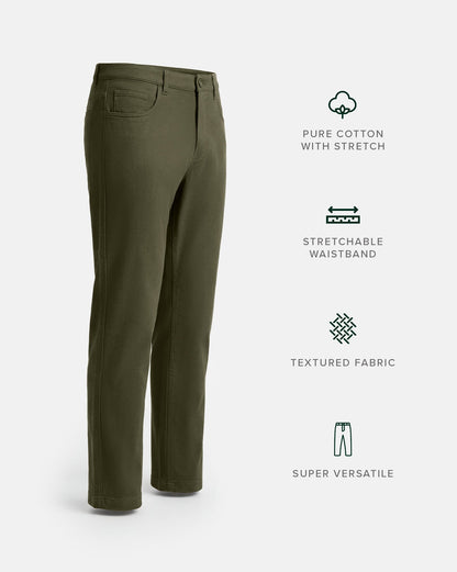 The 5 Pocket Dobby Pant Thyme