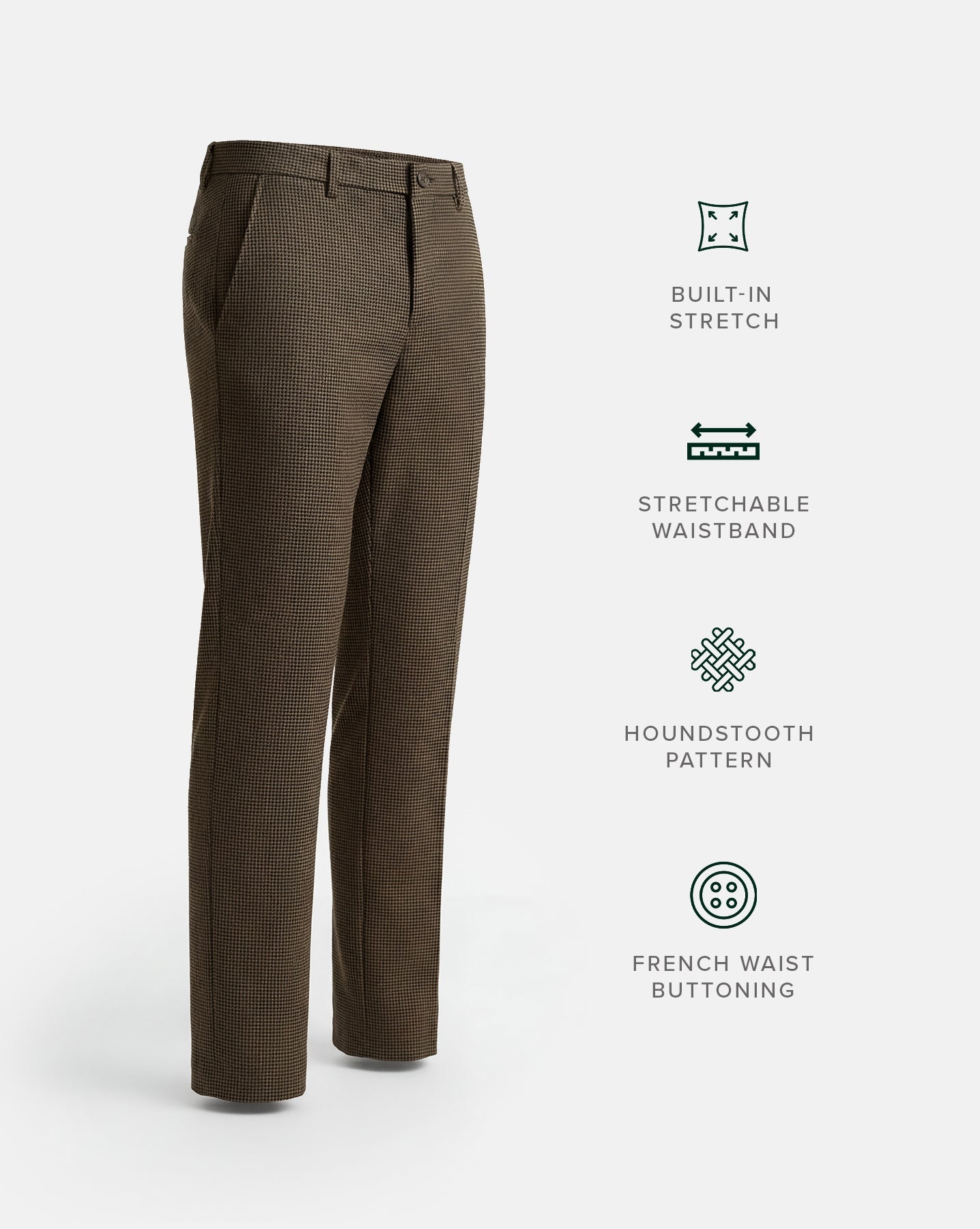 The Brunel Houndstooth Tailored Pant