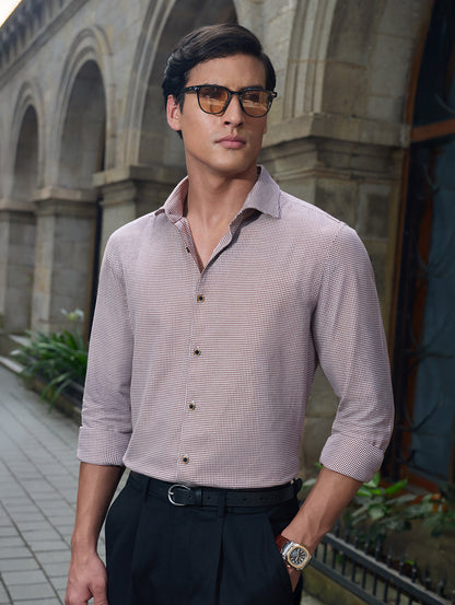 The Burlwood Houndstooth Dress Shirt
