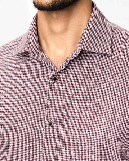 The Cardinal Houndstooth Dress Shirt
