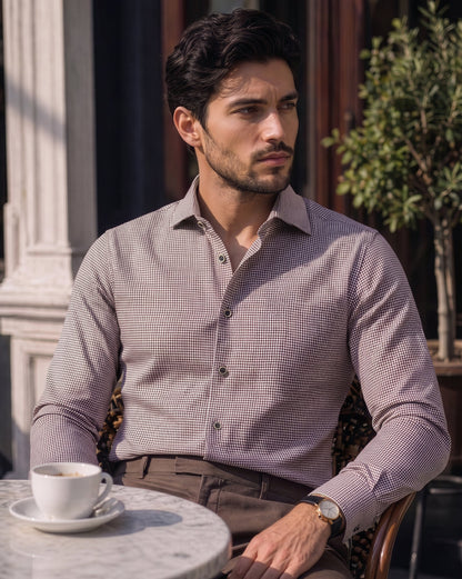 The Cardinal Houndstooth Dress Shirt