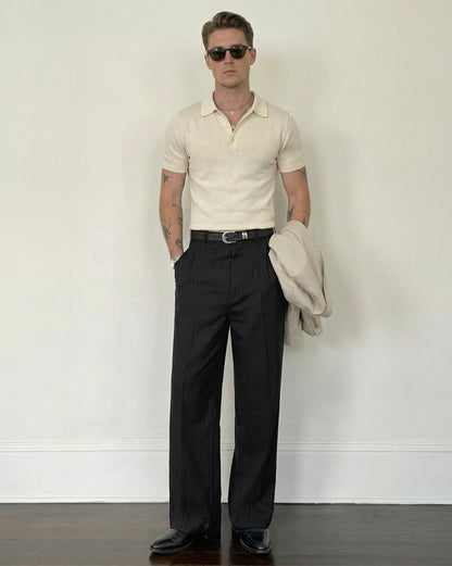 The Relaxed Savile Stripe Runway Pant