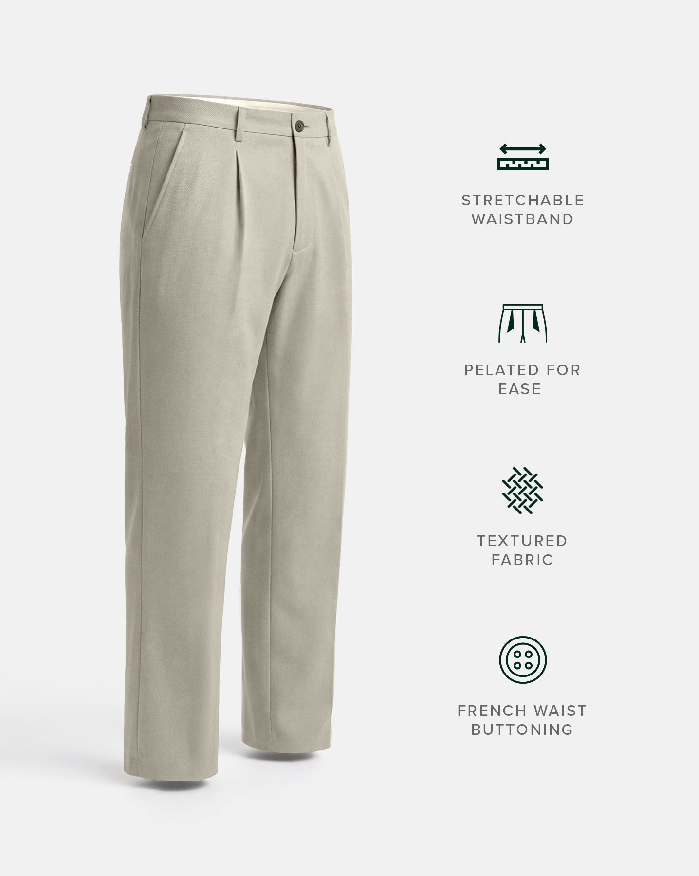 The Relaxed Textured Runway Pant Dolce Sand