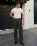 The Relaxed Textured Runway Pant Grey