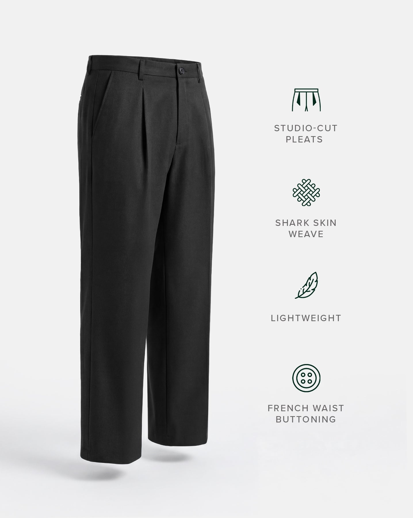 The Shark Skin Relaxed Pant Black