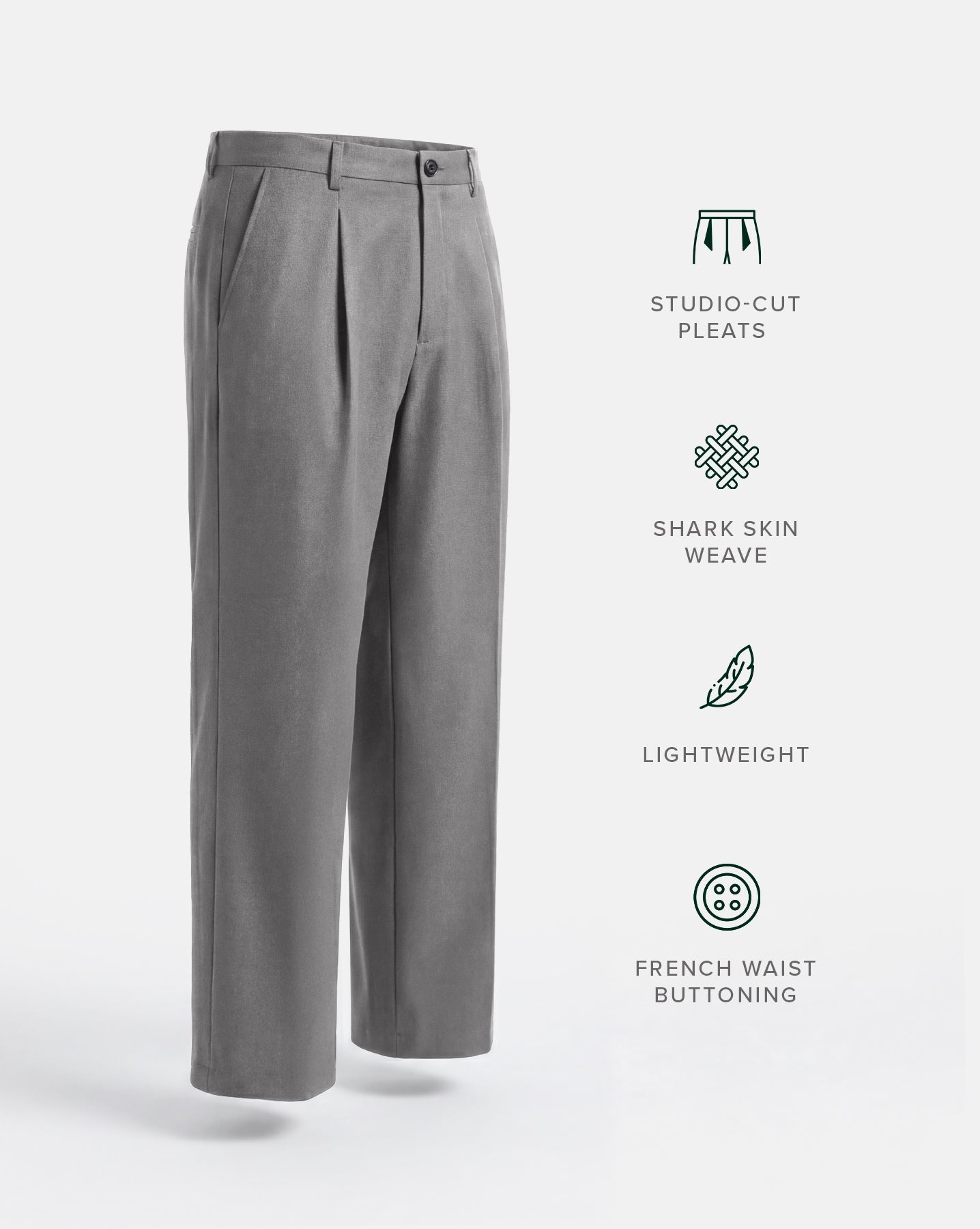 The Shark Skin Relaxed Pant Grey