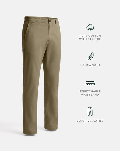 The No Brainer Pant Deep Khaki