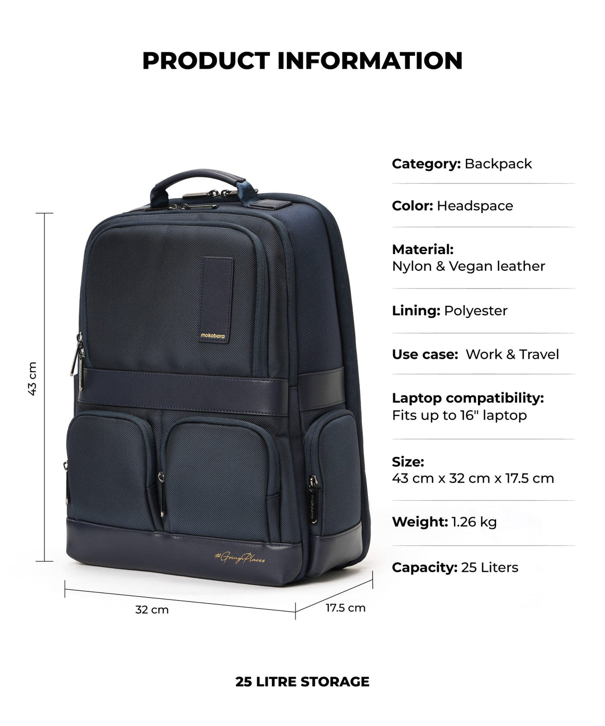 The Terra Work Backpack - 25L