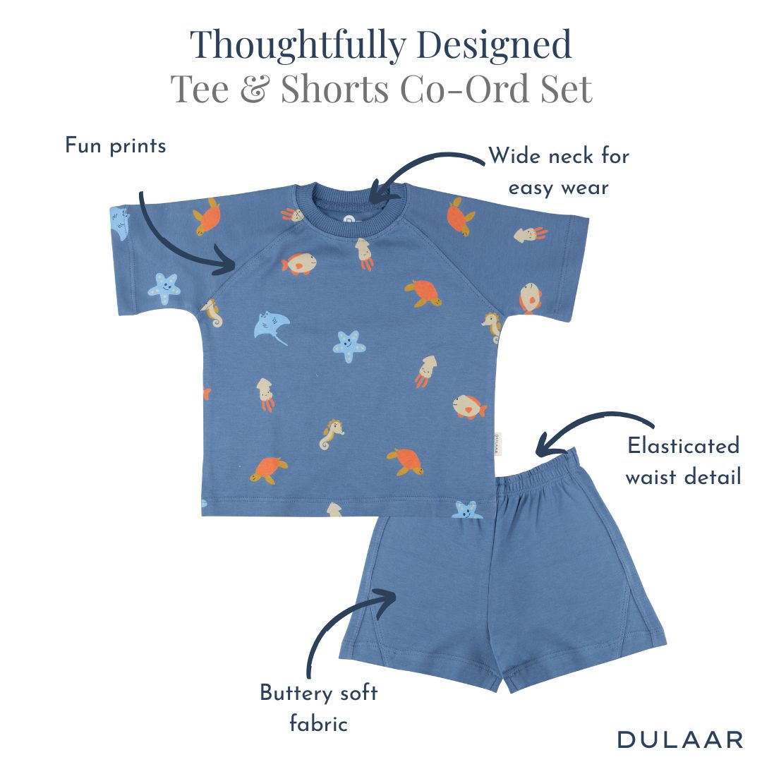 Cotton Tee & Shorts Co-ord Set