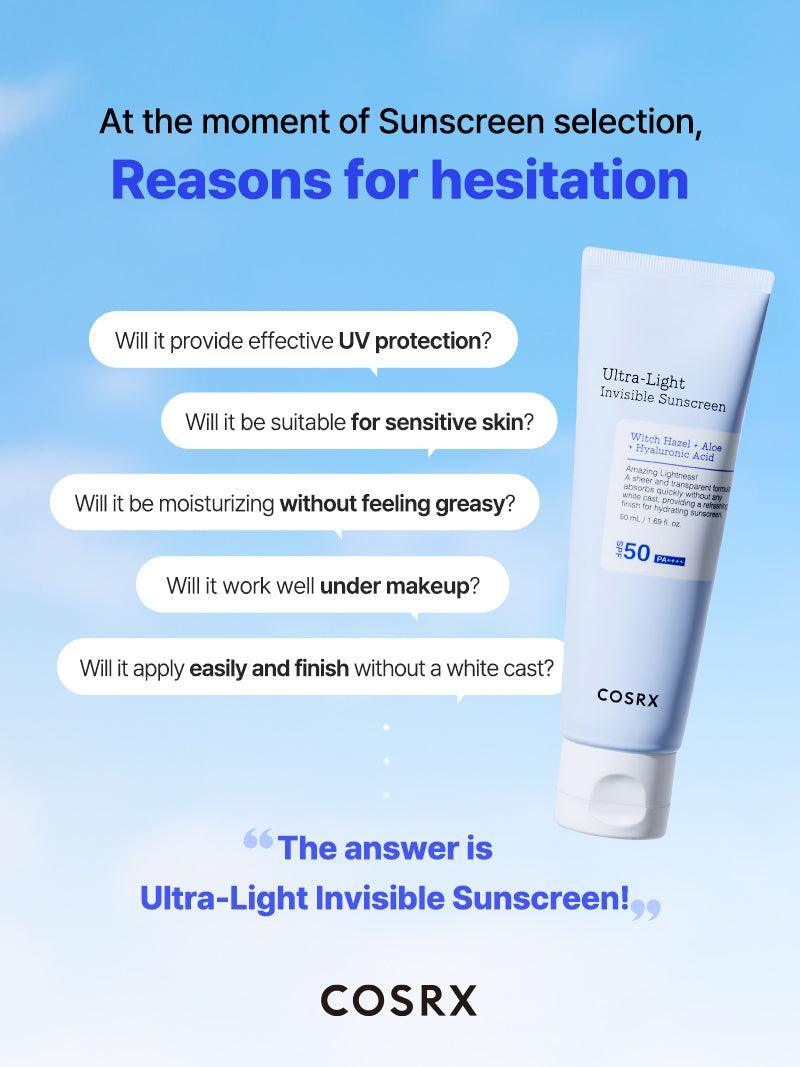 Ultra-Light Invisible Sunscreen SPF50 PA++++ | Cosrx at Broadway