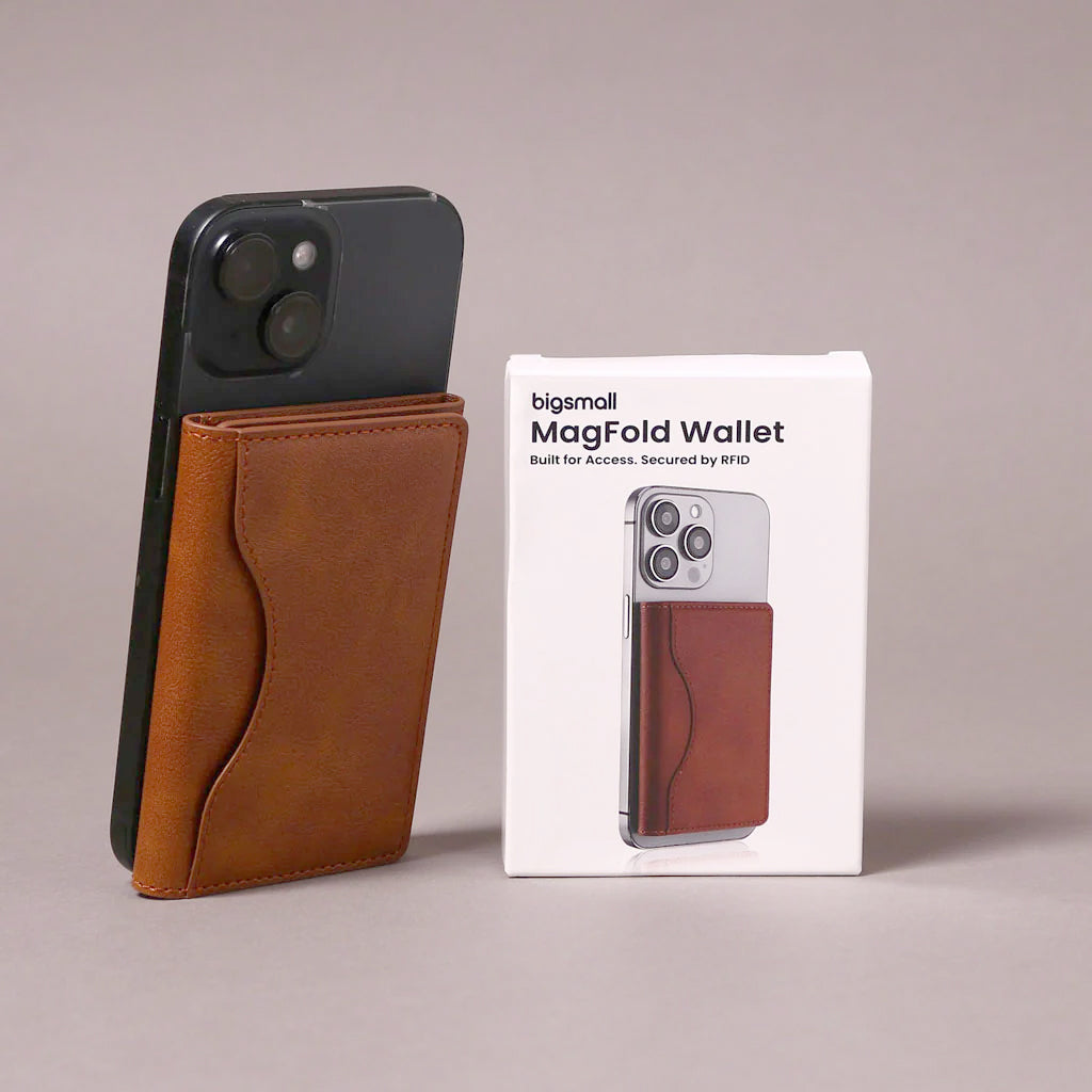 Bigsmall MagFold Wallet Tan