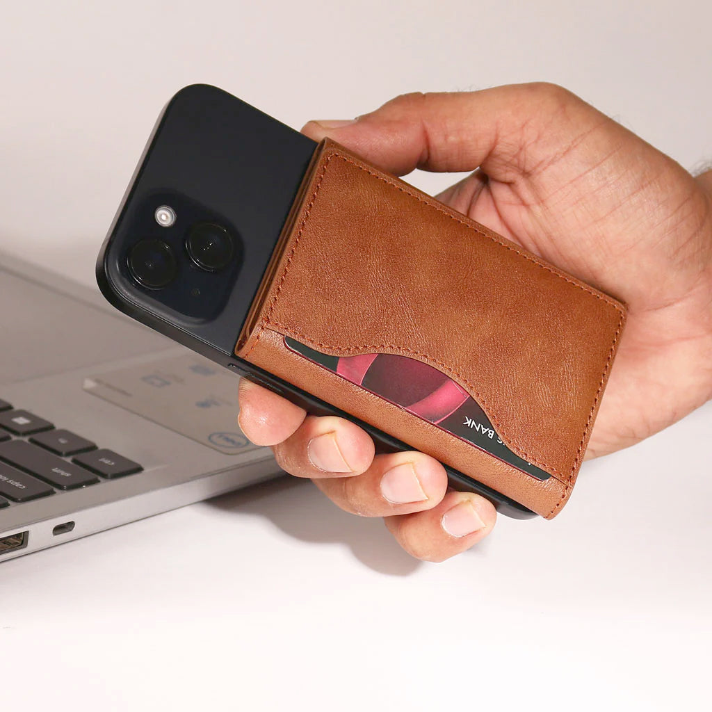 Bigsmall MagFold Wallet Tan