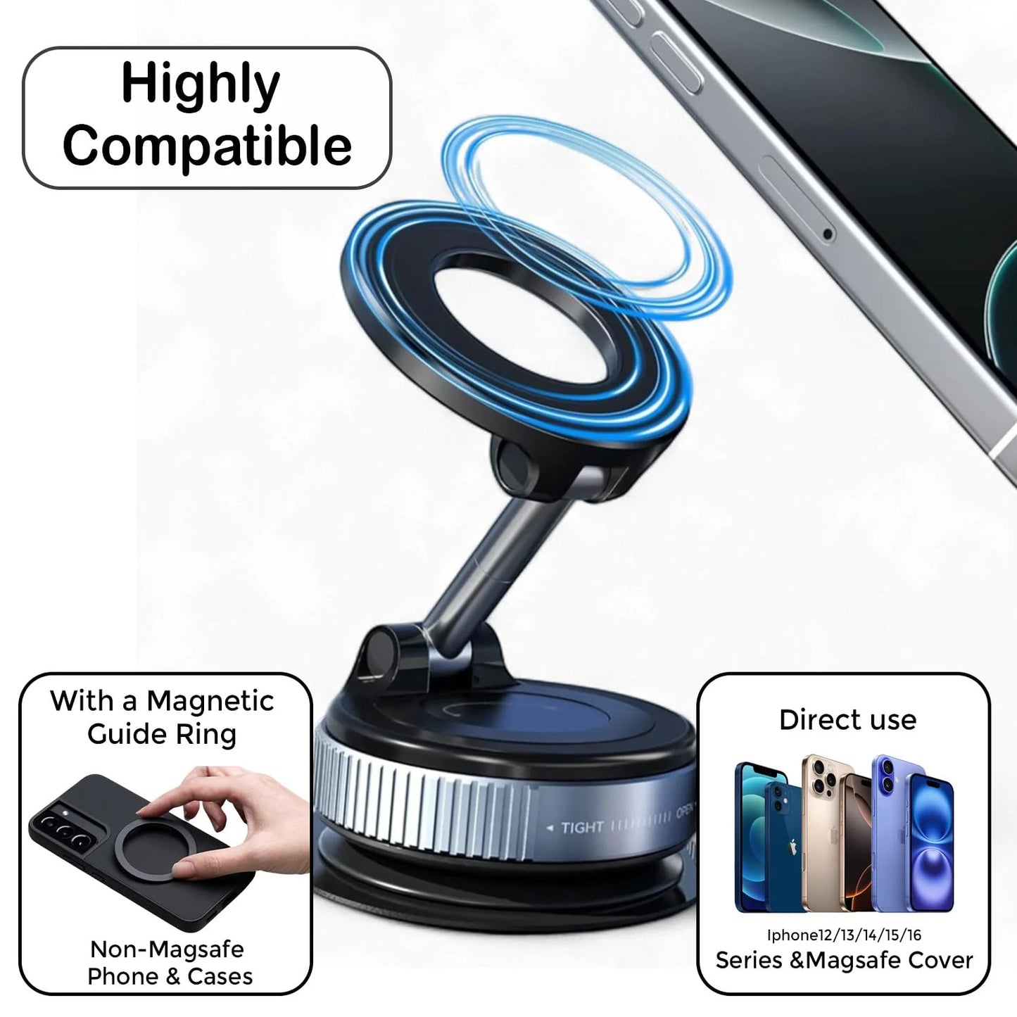 Bigsmall Magrip Pro Phone Holder Black