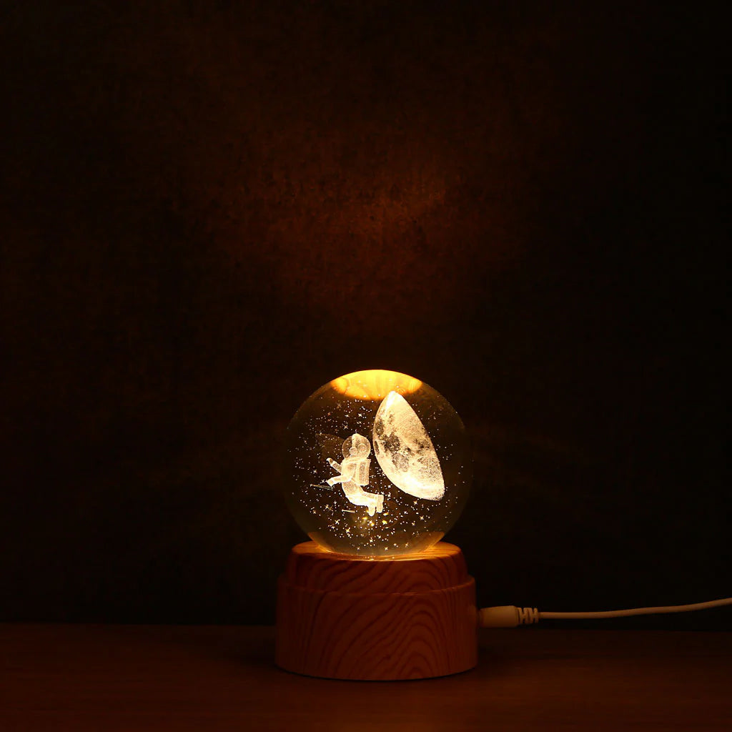 Spinning Astro Crystal Lamp
