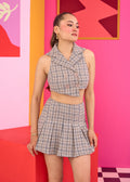 Emily in Paris: Asymmetric Plaid Woollen Waistcoat | The Clothing Factory at Broadway