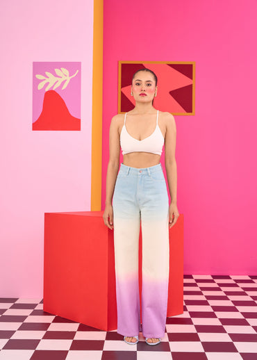 Emily in Paris: Lavender Ombre Dyed Jeans