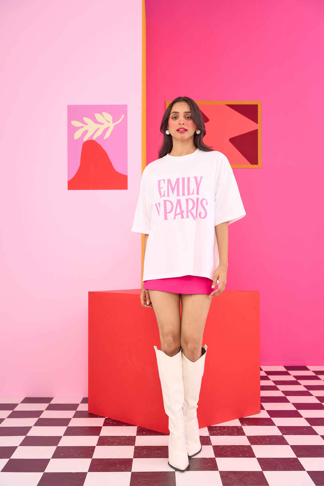 Emily in Paris: Oversized White T-shirt | The Clothing Factory at Broadway