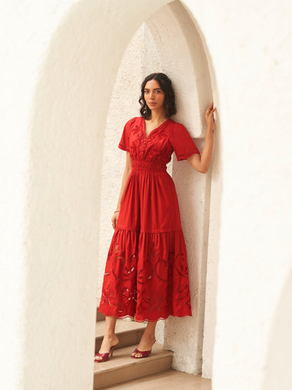 Ava Cutwork Dress | Style Island at Broadway