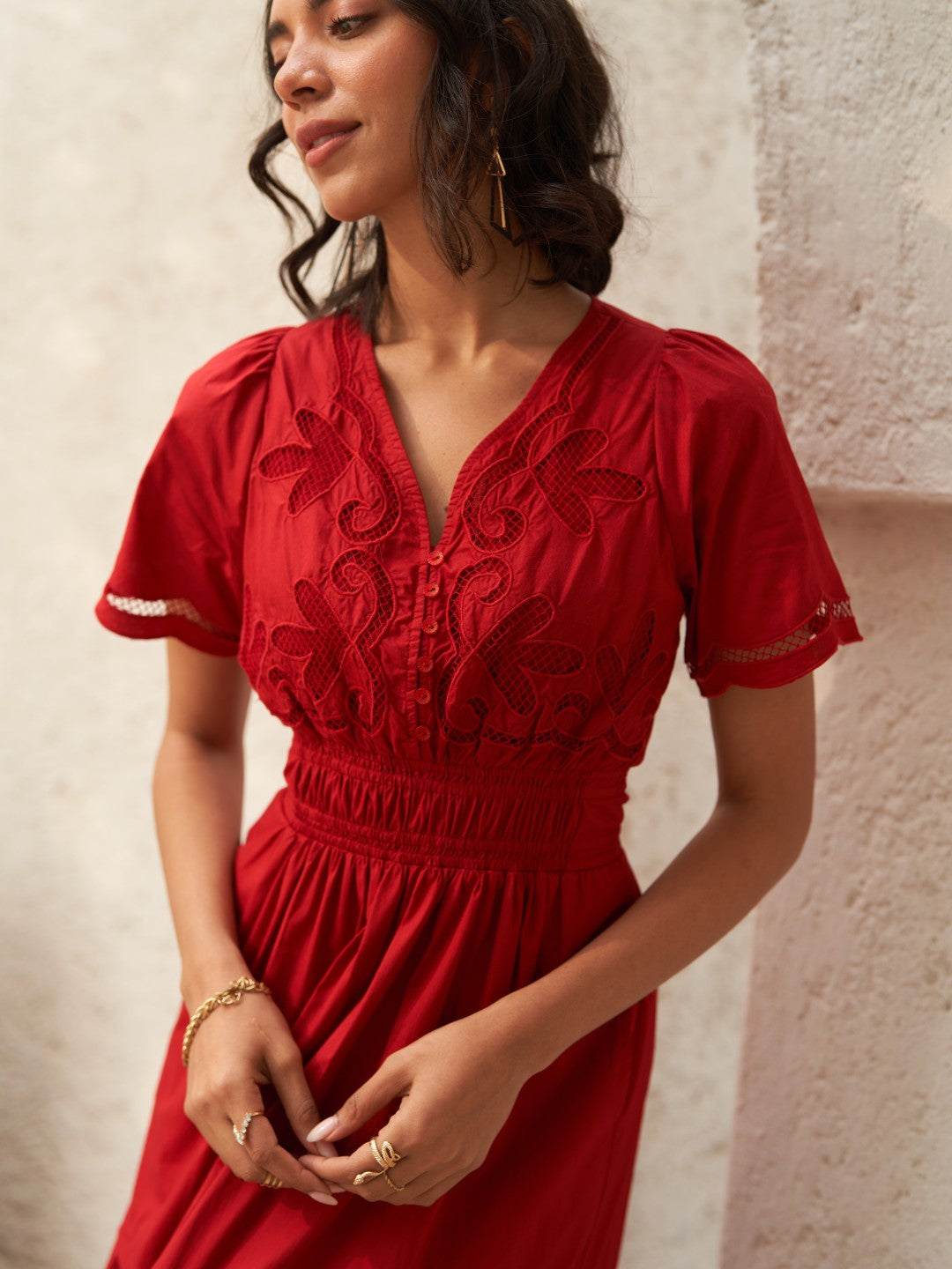 Ava Cutwork Dress | Style Island at Broadway