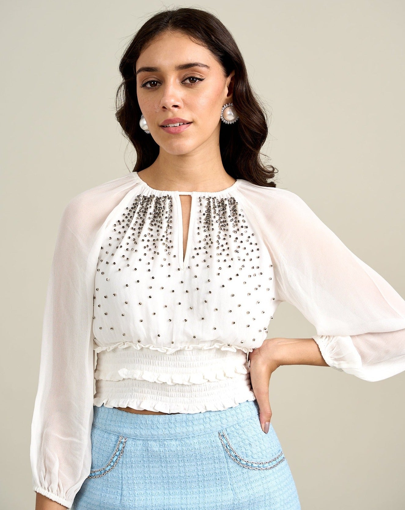 Freya Smocking Top | Style Island at Broadway
