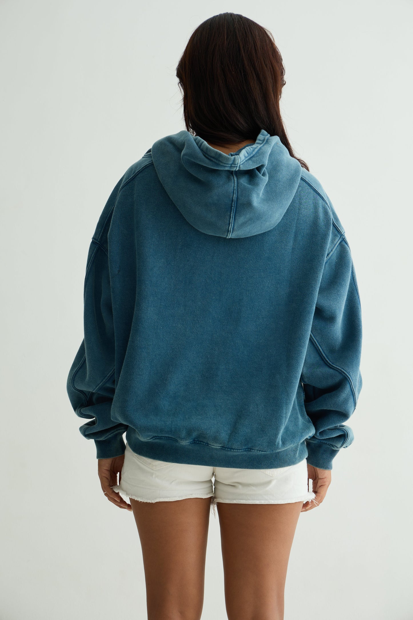 Sea Blue Washed Hoodie