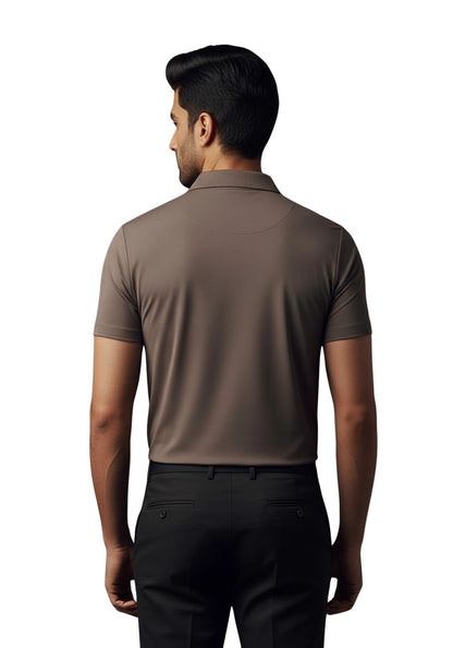The Monarch Liquid Zipper Polo Slate