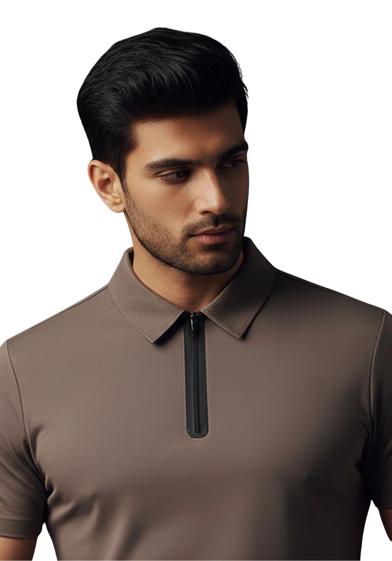 The Monarch Liquid Zipper Polo Slate