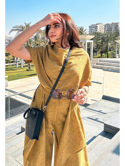Mersin Mustard Layered Pants