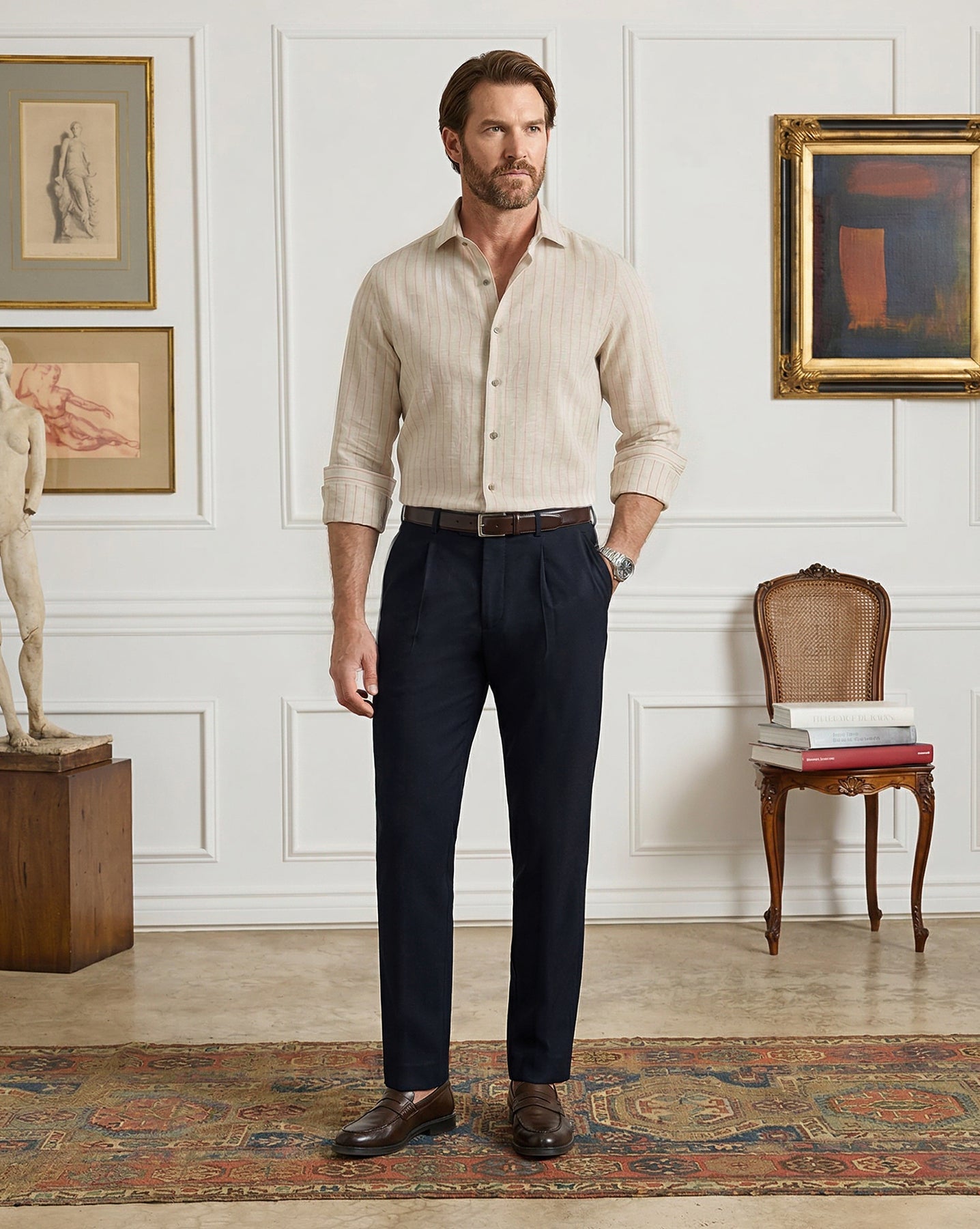 The Inkline Pleated Tailored Pant