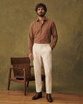 The 5 Pocket Textured Pant Almond Milk