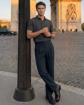 The Gurkha Runway Pant Bourbon Navy Stripes