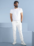 White Solid Jogger Pants | Kingdom Of White at Broadway
