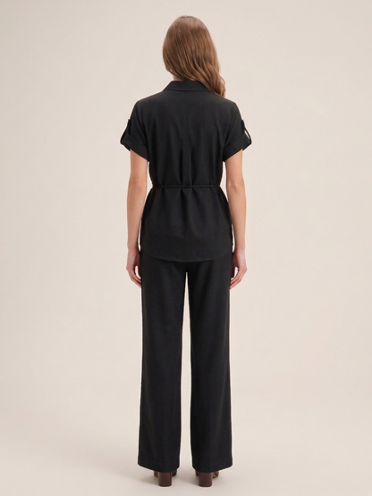 The Shirt-Pant Co-Ord - Black