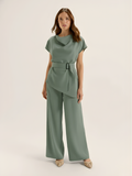 The Cowl Co-Ord - Sea Green