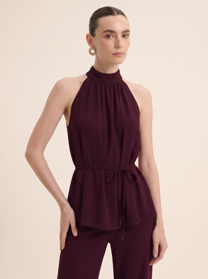 The Halter Co-ord - Wine