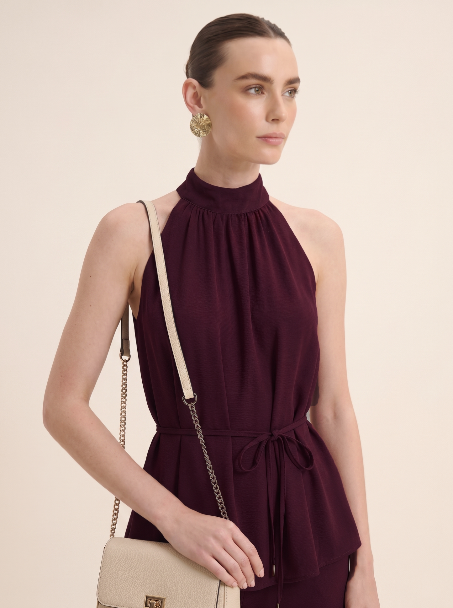 The Halter Co-ord - Wine